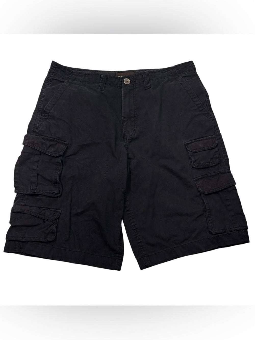 No Boundaries Vintage Y2K Black Baggy Cargo Shorts Jorts Skater 36 Oversized